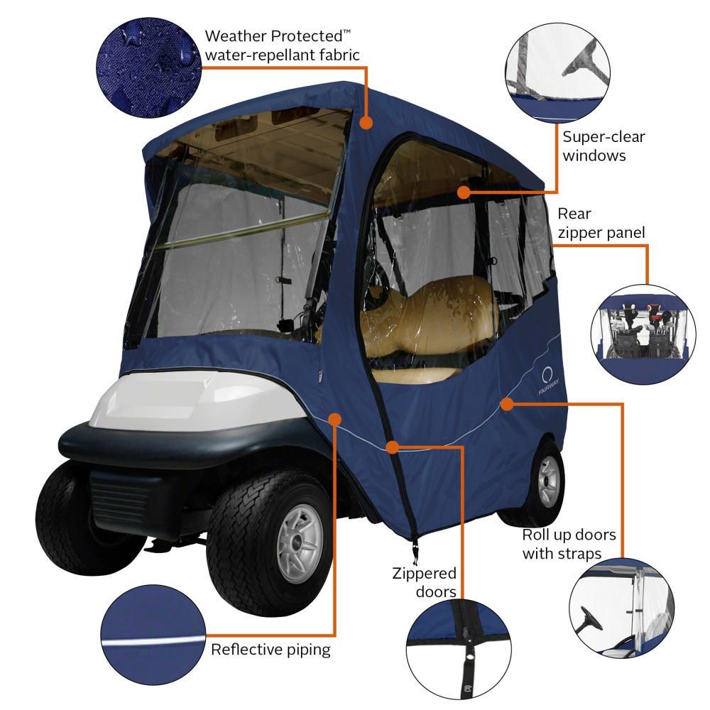 Fairway Travel Golf Buggy Car Enclosure Short Roof Navy CLEARANCE