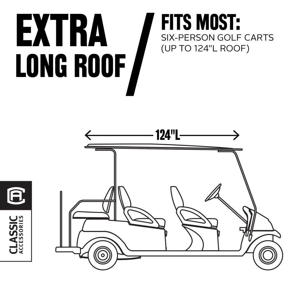 Fairway Deluxe Golf Buggy Enclosure Extra Long Roof Khaki 