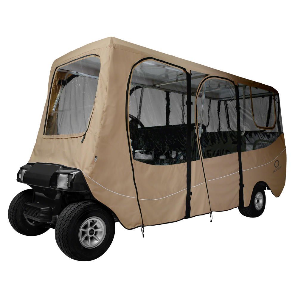Fairway Deluxe Golf Buggy Enclosure Extra Long Roof Khaki 