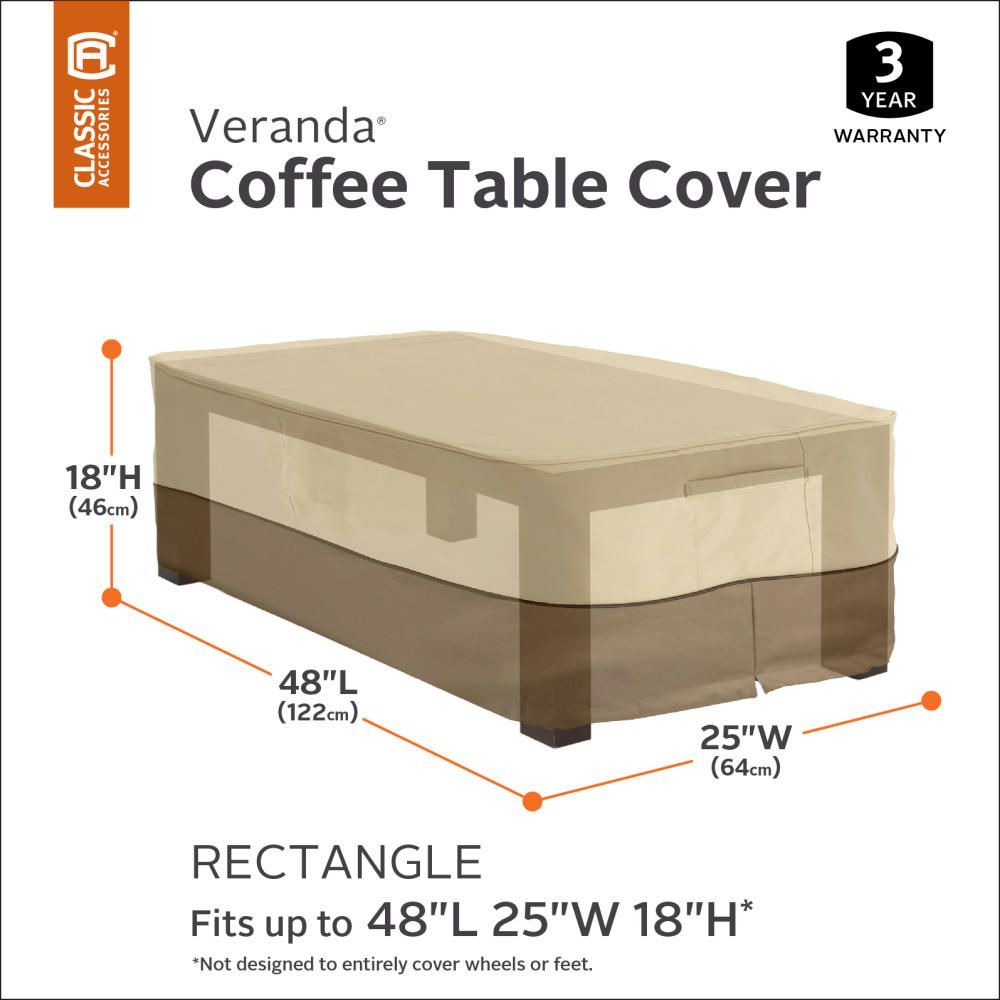 Veranda Patio Coffee Table Cover - Rectangular CLEARANCE