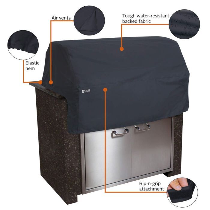 Classic Accessories Black Built-in BBQ Top Cover 32 inch