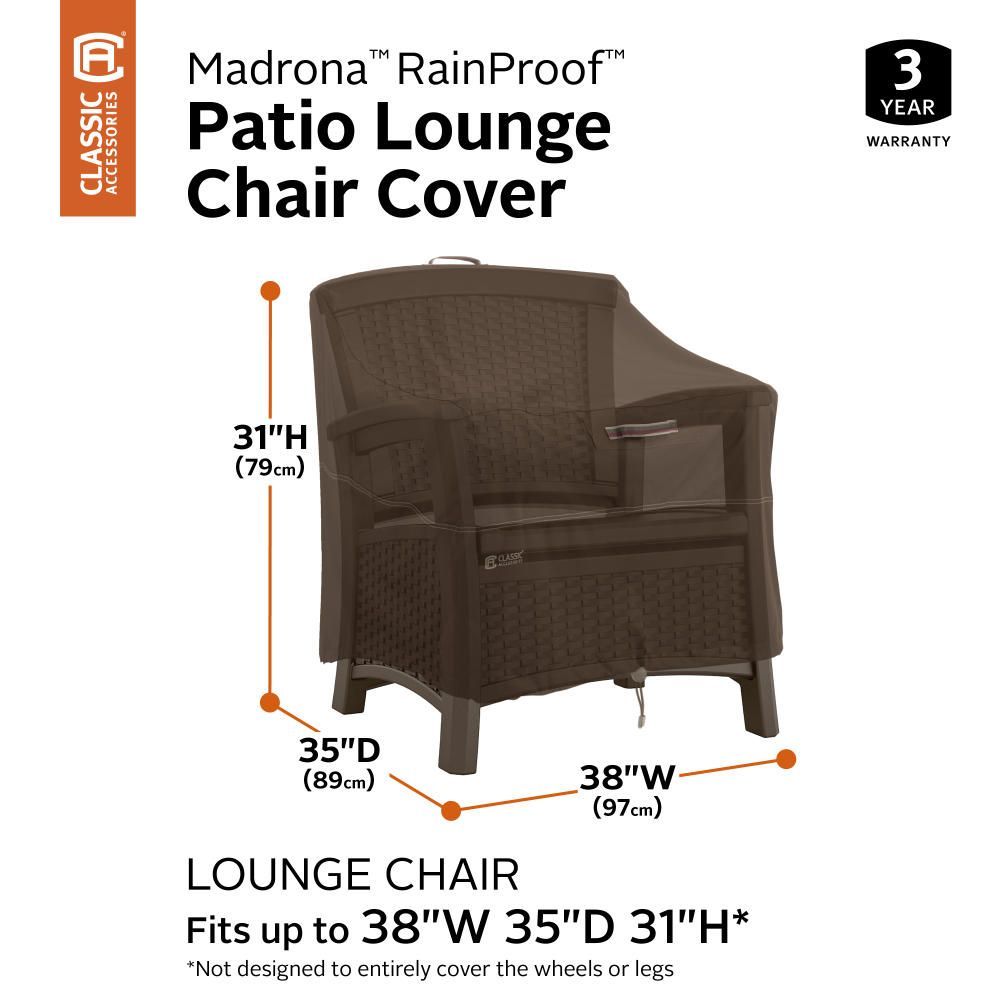 Madrona RainProof Lounge Patio Chair Cover