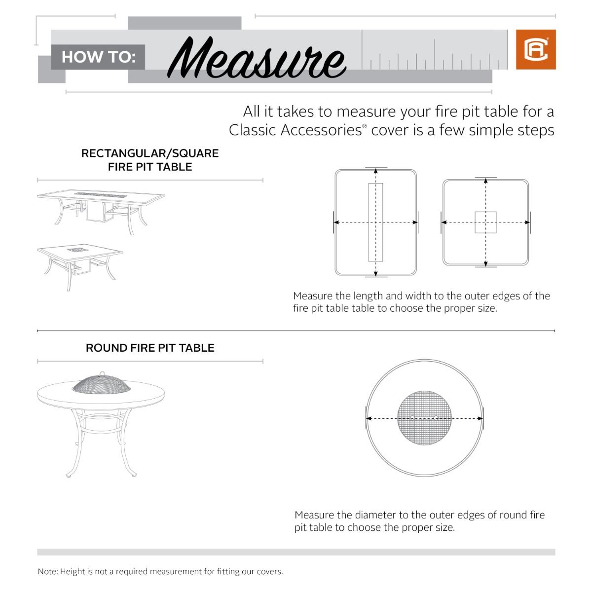 Madrona RainProof Square Fire Pit Table Cover