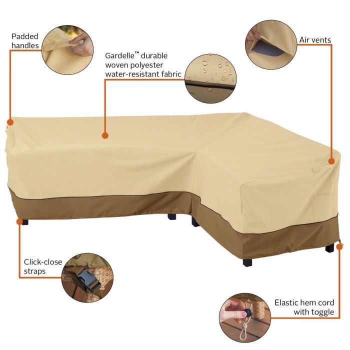 Veranda Patio Sectional L-Shape Patio Furniture Set Cover - RIGHT