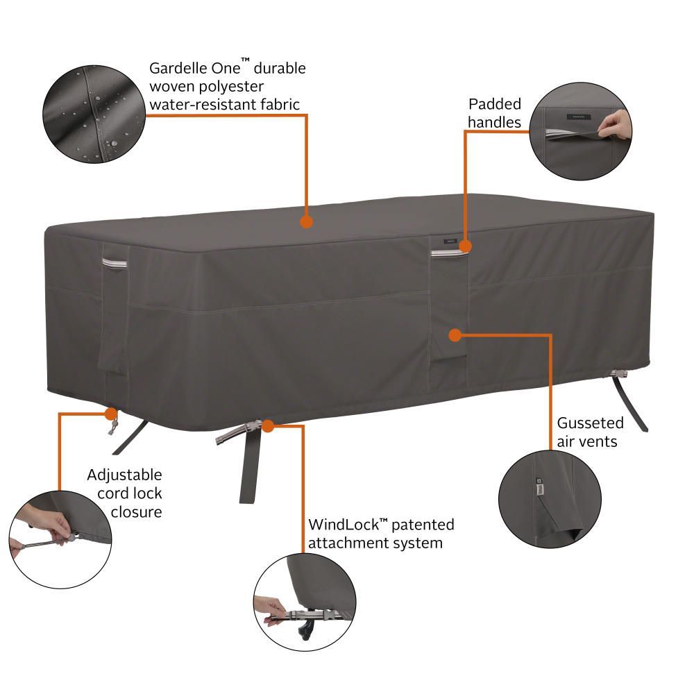 Ravenna 84 Inch Rectangular/Oval Patio Table Cover