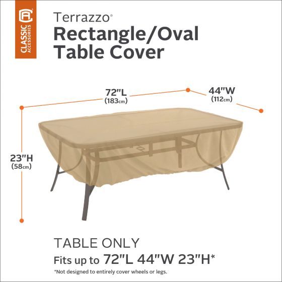 Terrazzo Rectangular/Oval Patio Table Cover