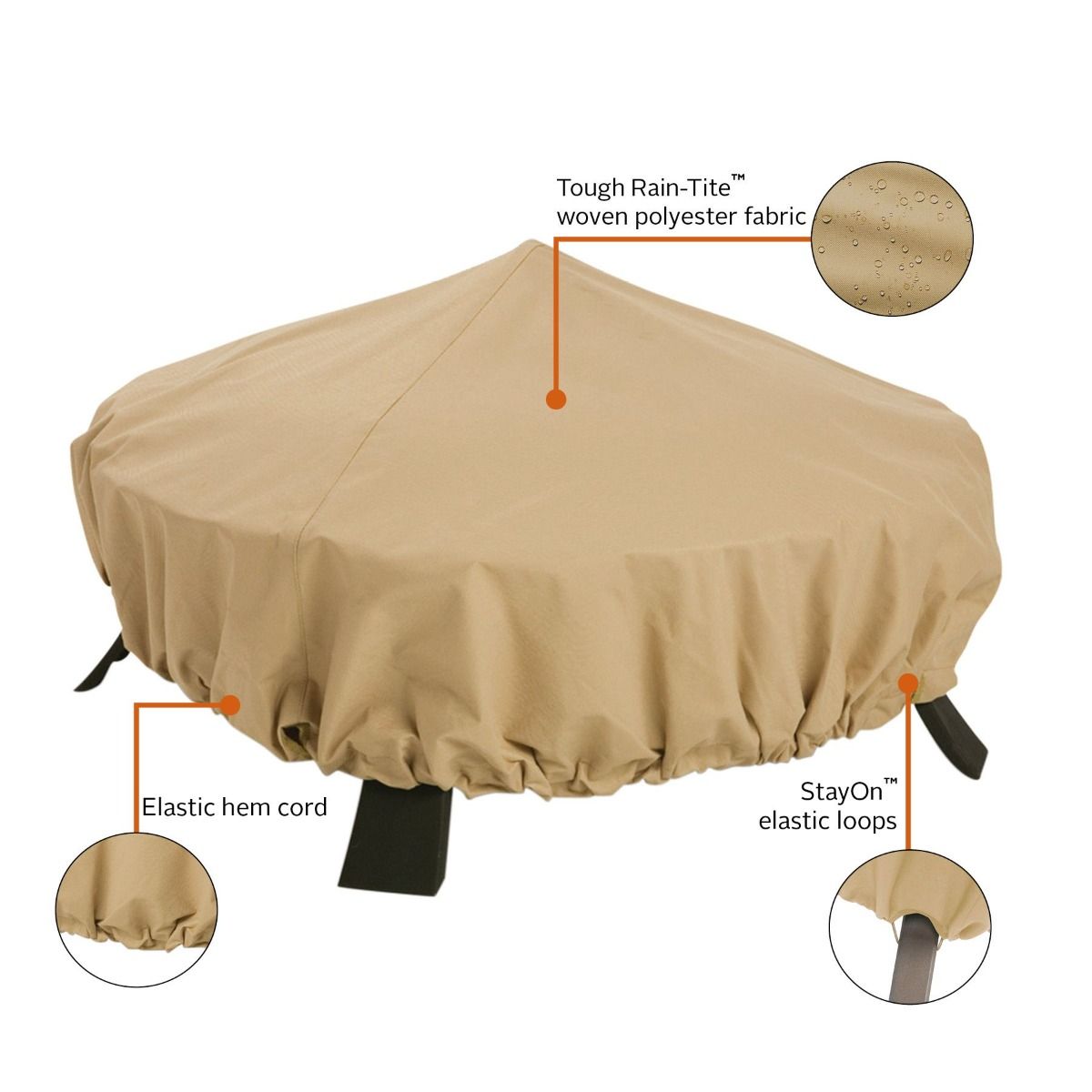 Terrazzo Round Fire Pit Cover 44 Inch 