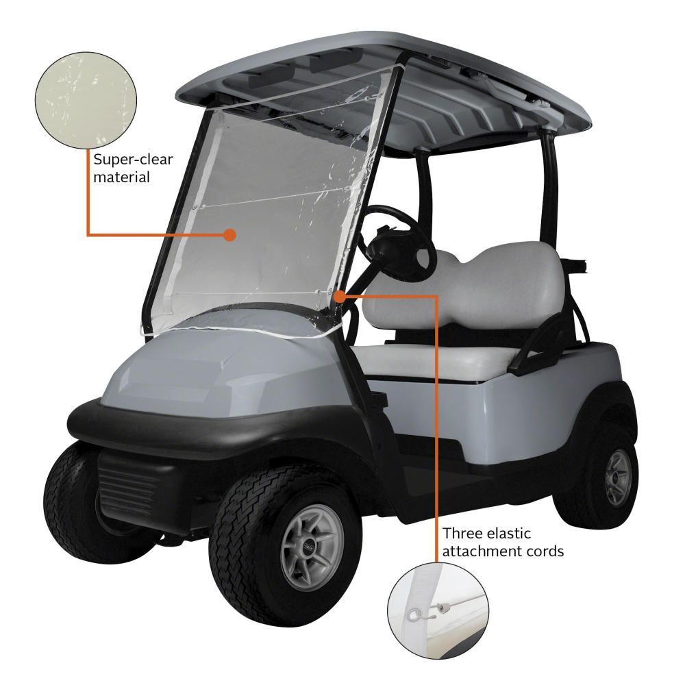 Golf Buggy Cart Portable Windscreen Clear