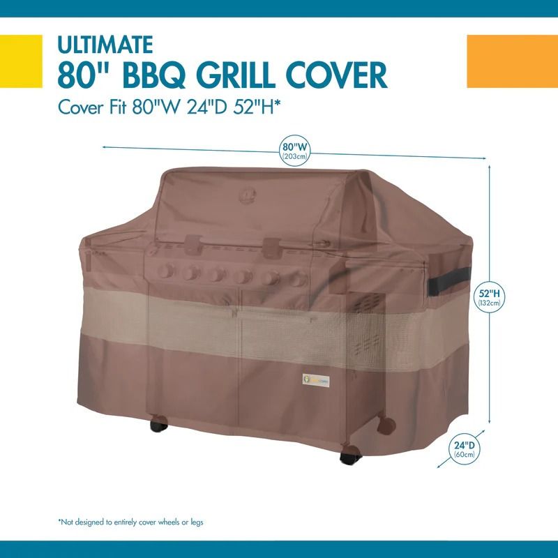 Duck Covers® Ultimate Waterproof BBQ Grill Cover, 80 Inch