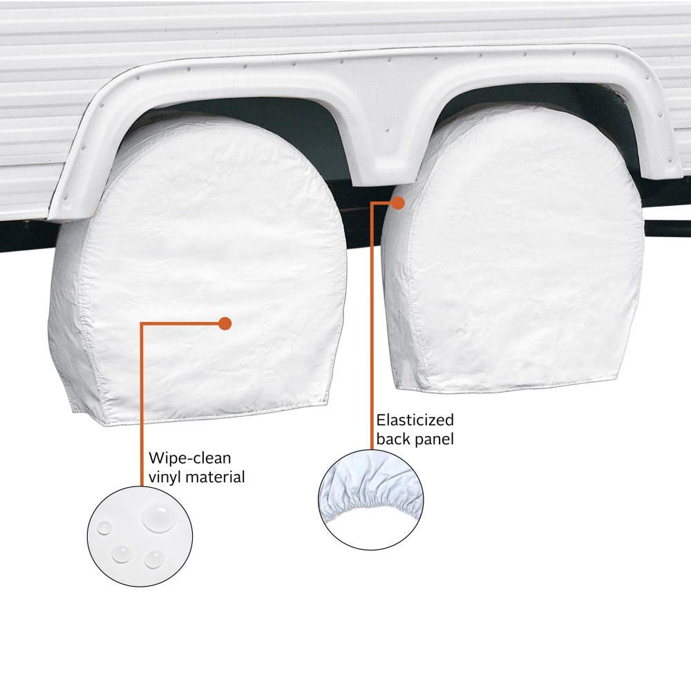 Classic Accessories Wheel Covers, 21” -24” Diameter, 8.25” Tire Width - CLEARANCE