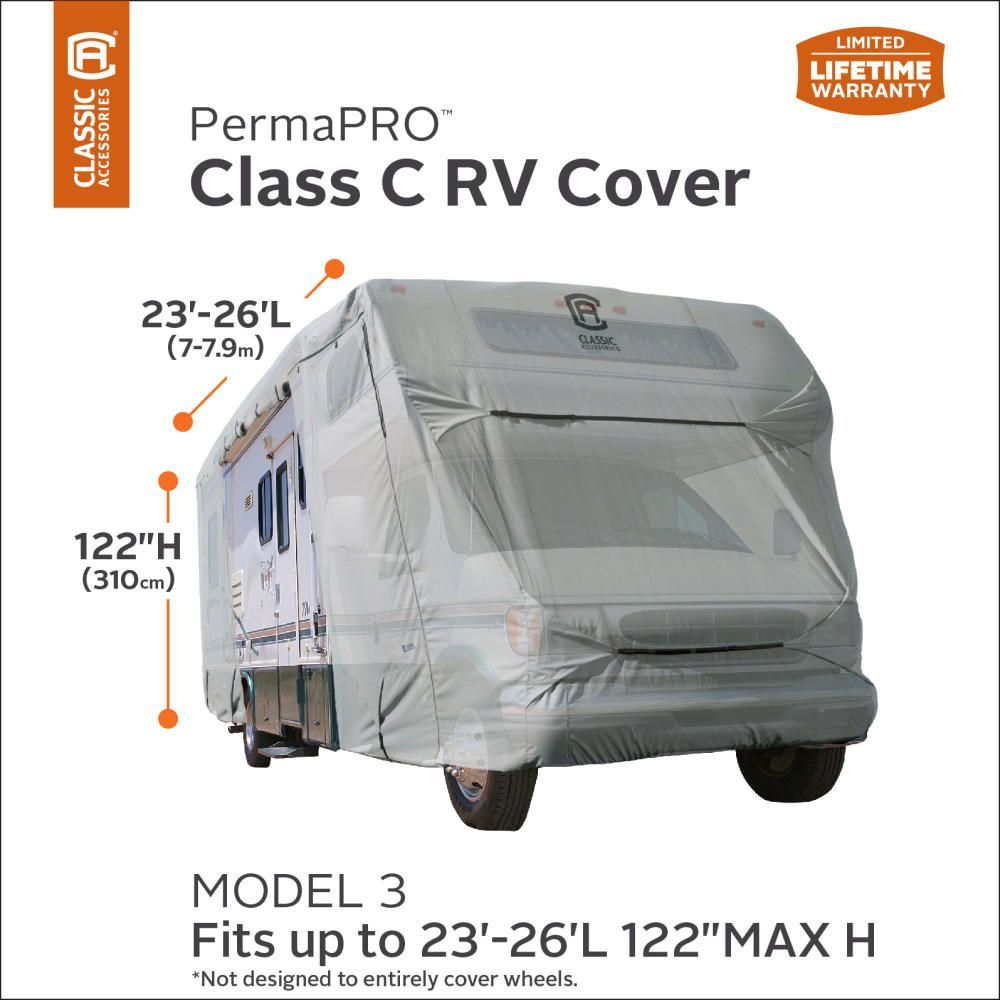 PermaPRO Deluxe Coachbuilt Motorhome Cover, Fits 23' - 26' RVs - Lightweight - Model 3