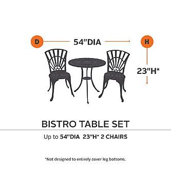 Ravenna Patio Table & Chair Bistro Furniture Set Covers