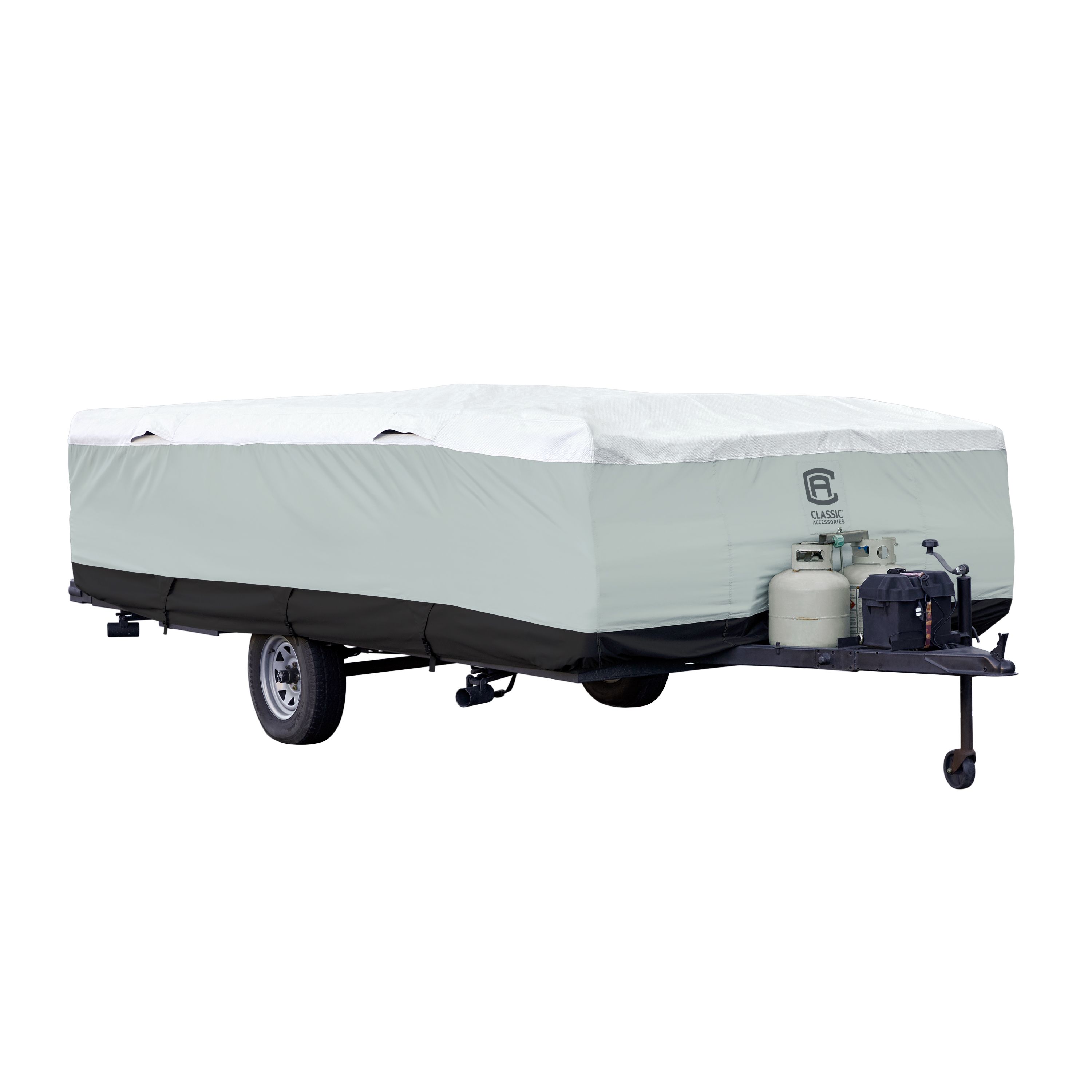 SkyShield Folding Trailer Tent Cover, Fits 10' - 12'L x 88"W, Model 2