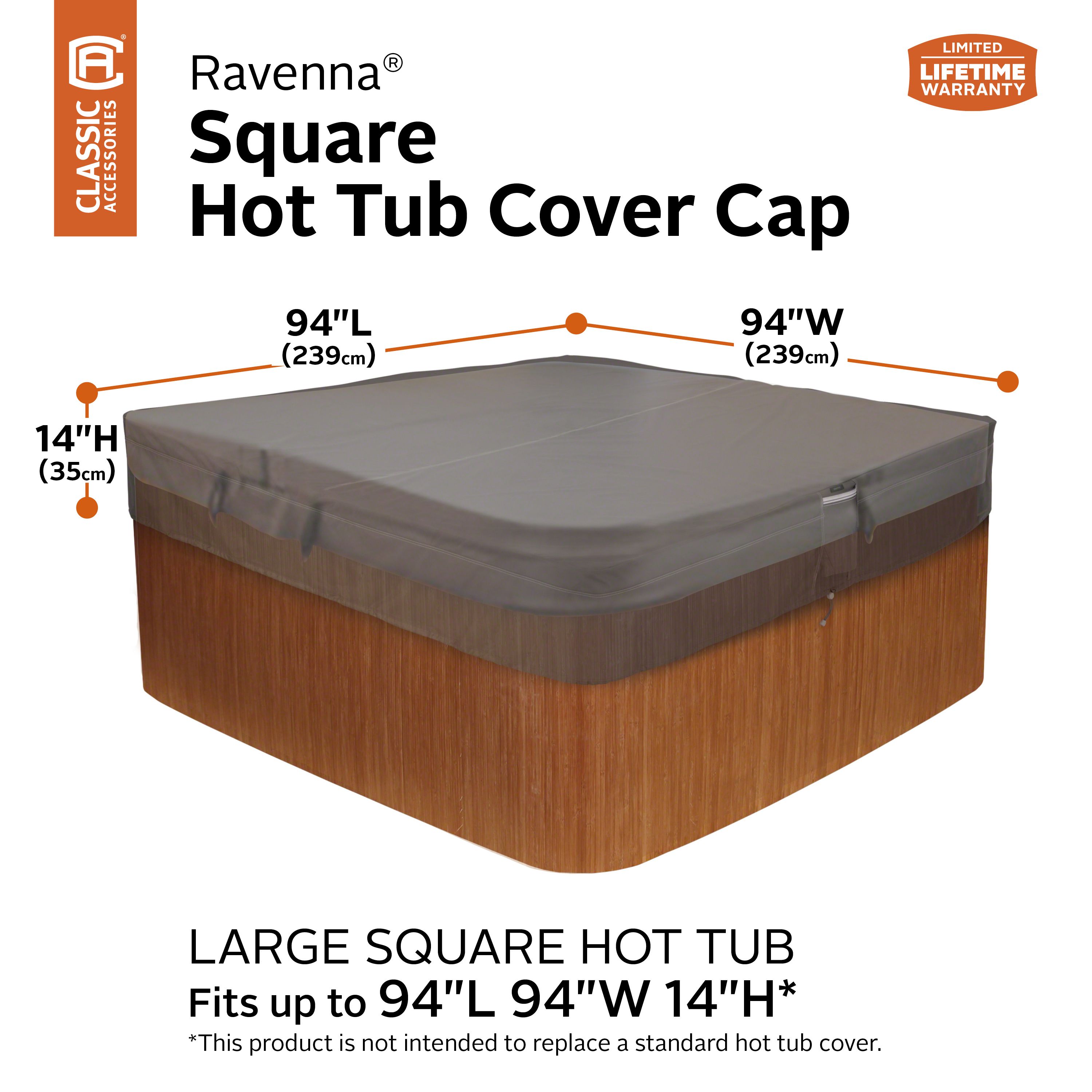 Ravenna 94 Inch Square Hot Tub Cover