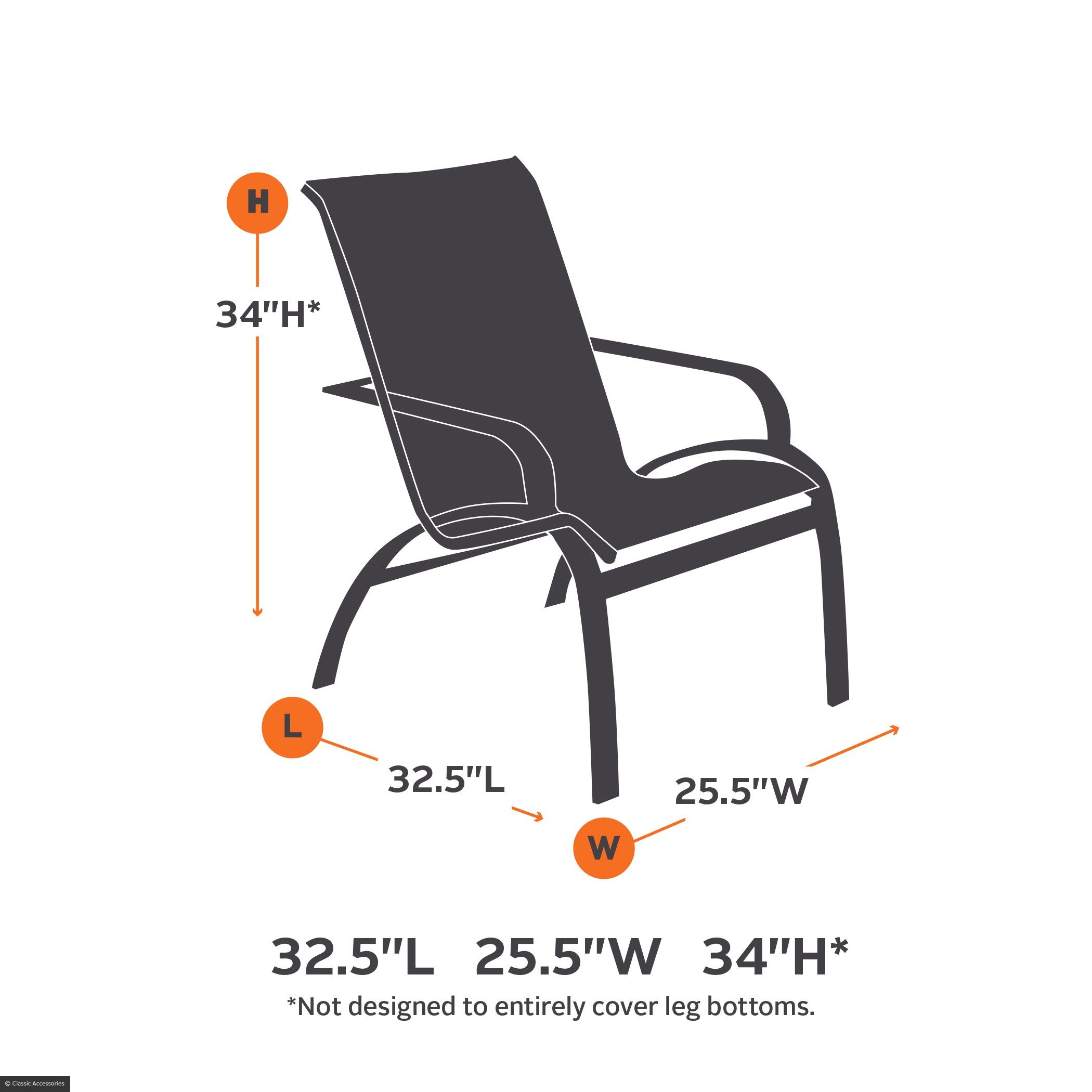 Ravenna Patio Chair Cover Highback Backrest