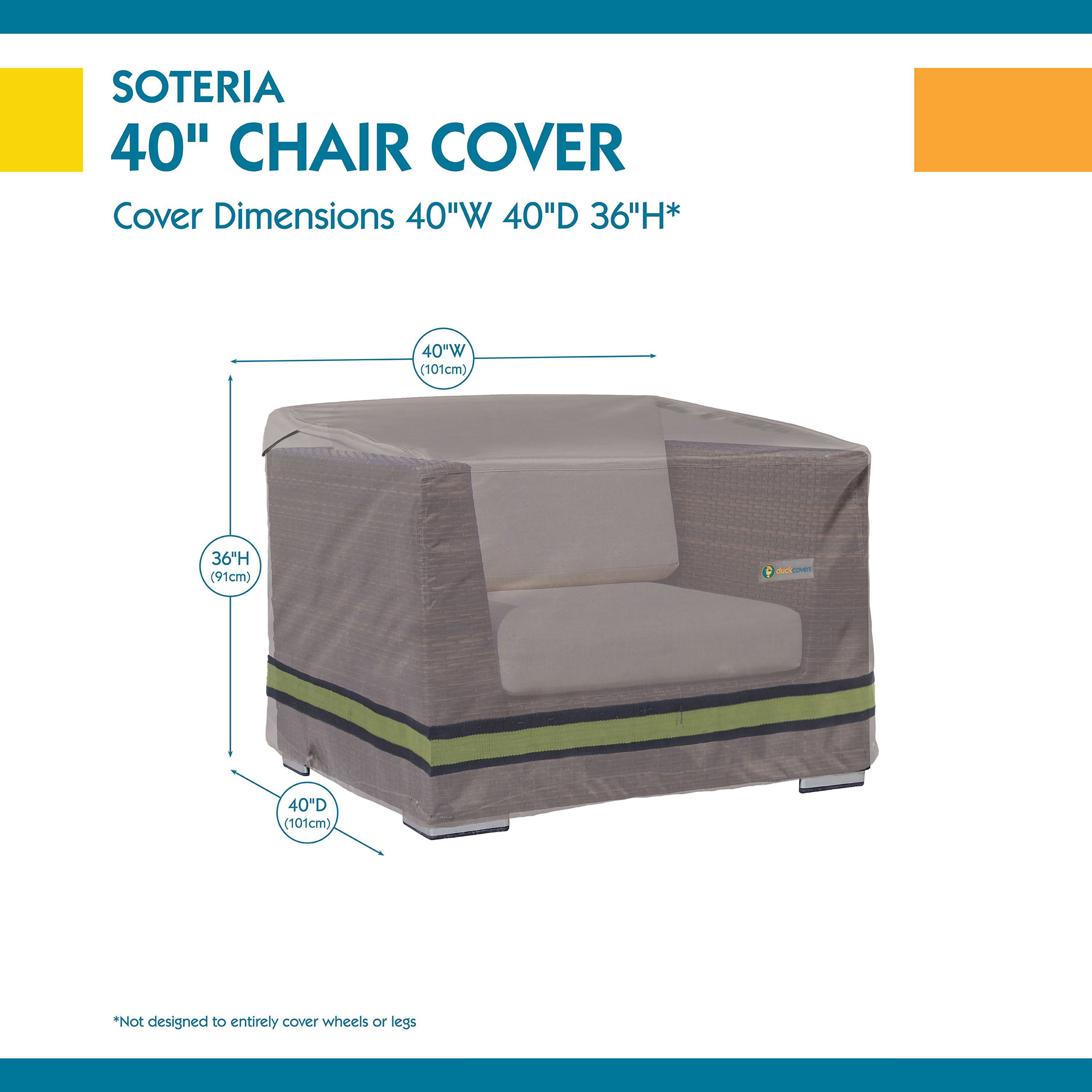 Duck Covers Soteria Patio Chair Cover 40 Inch 