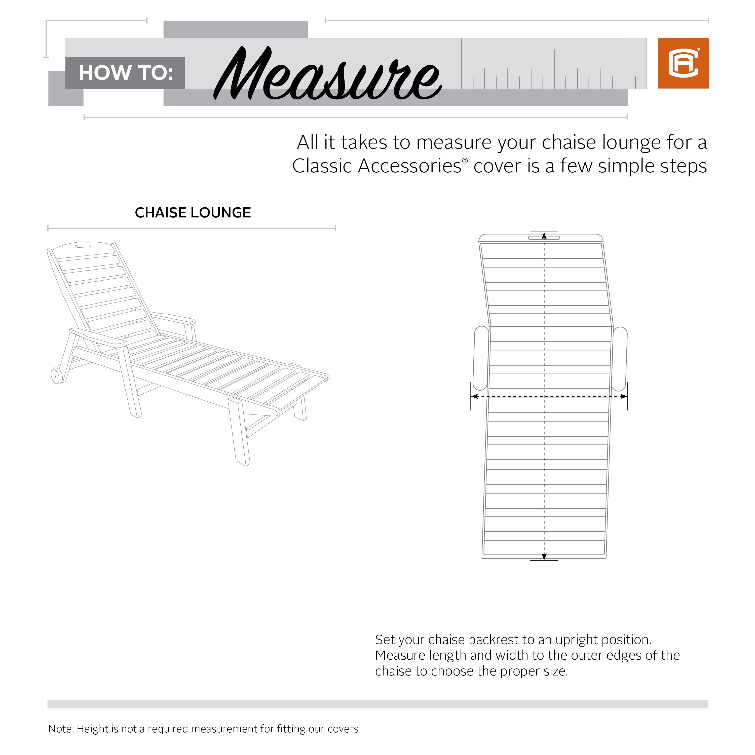 Storigami 78 Inch Easy Fold Patio Day Chaise Cover, Monument Grey
