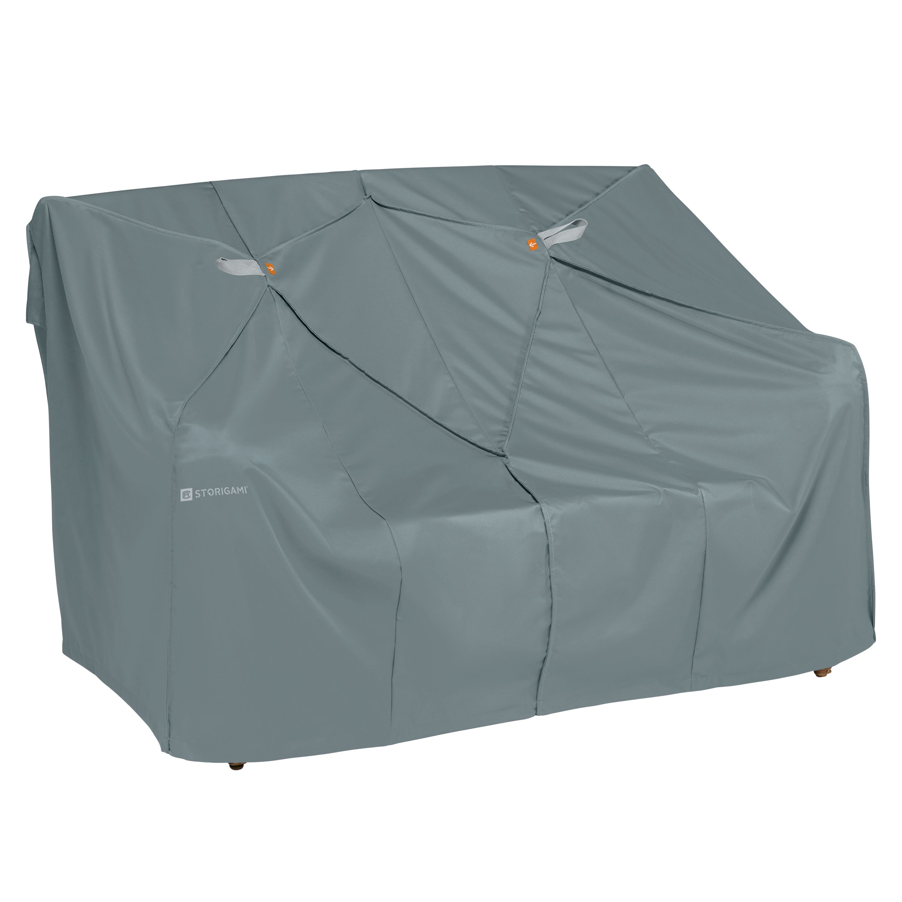 Storigami 58 Inch Easy Fold Loveseat Sofa Cover, Monument Grey