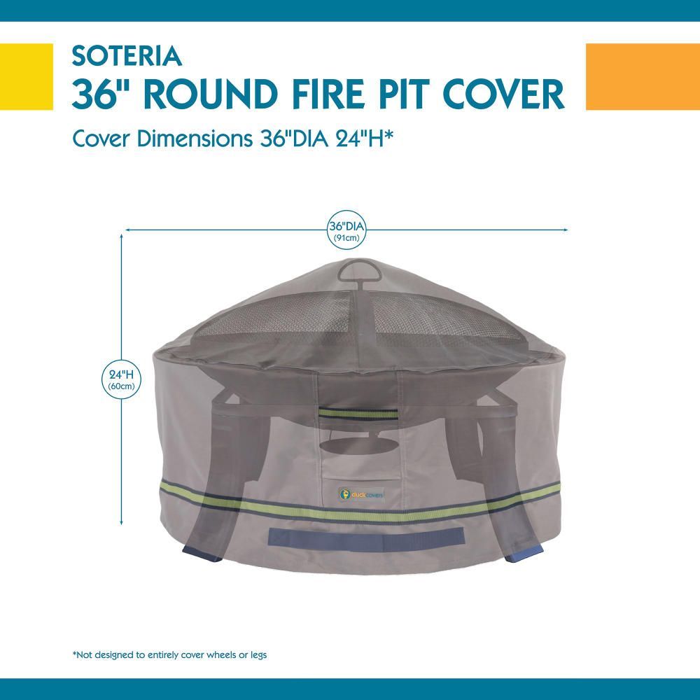 Duck Covers Soteria Waterproof Round Fire Pit Cover