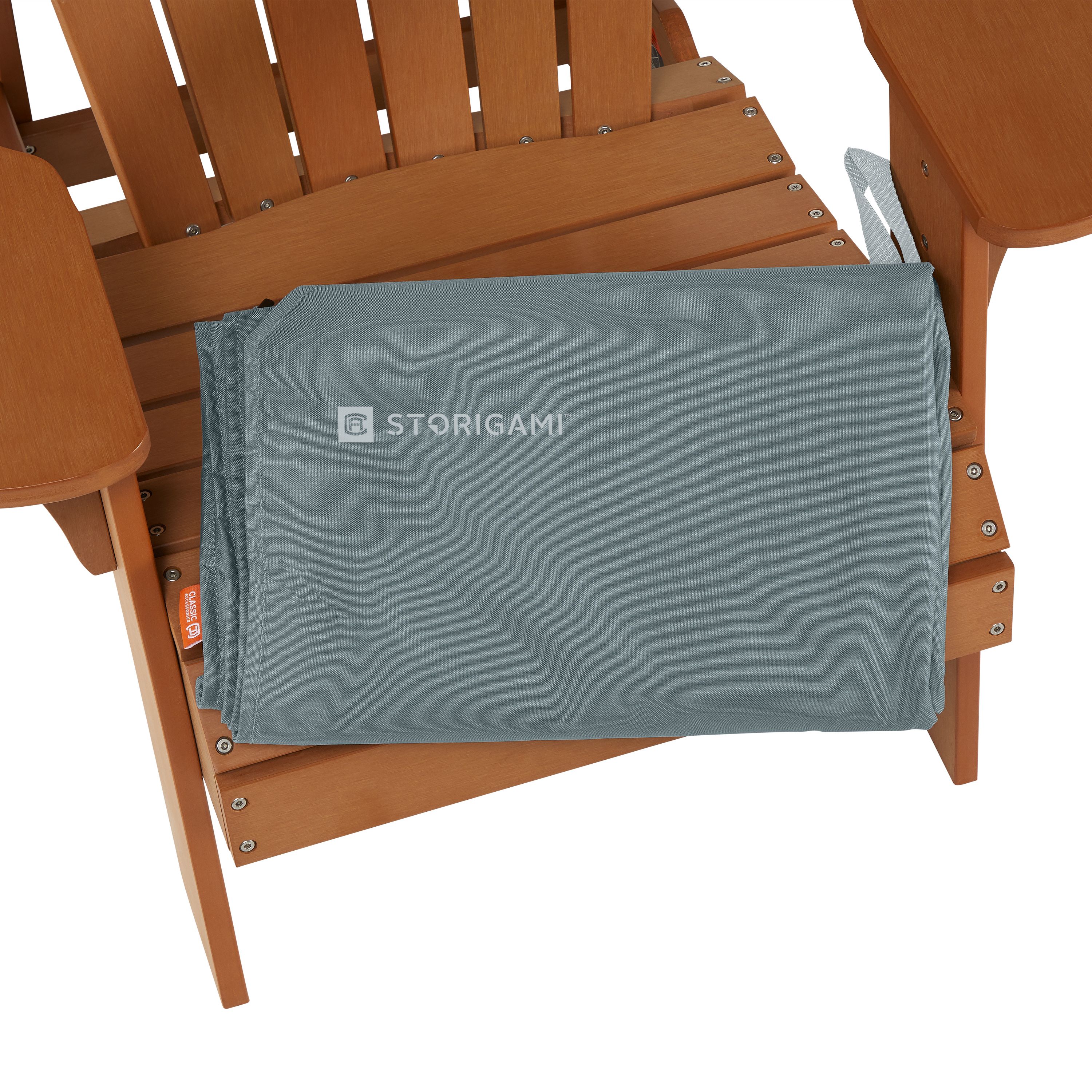Storigami 36 Inch Easy Fold Lounge Chair Cover, Monument Grey