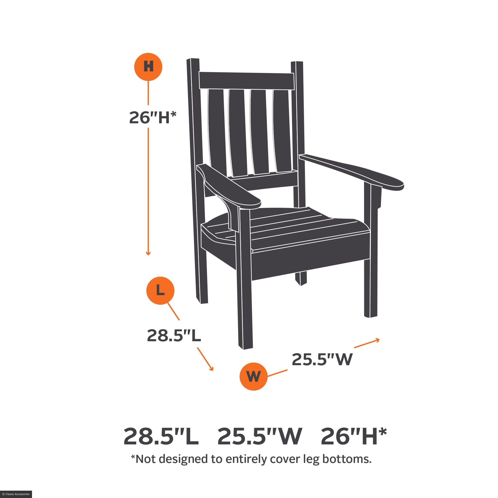 Ravenna Stackable Garden Patio Chair Cover 