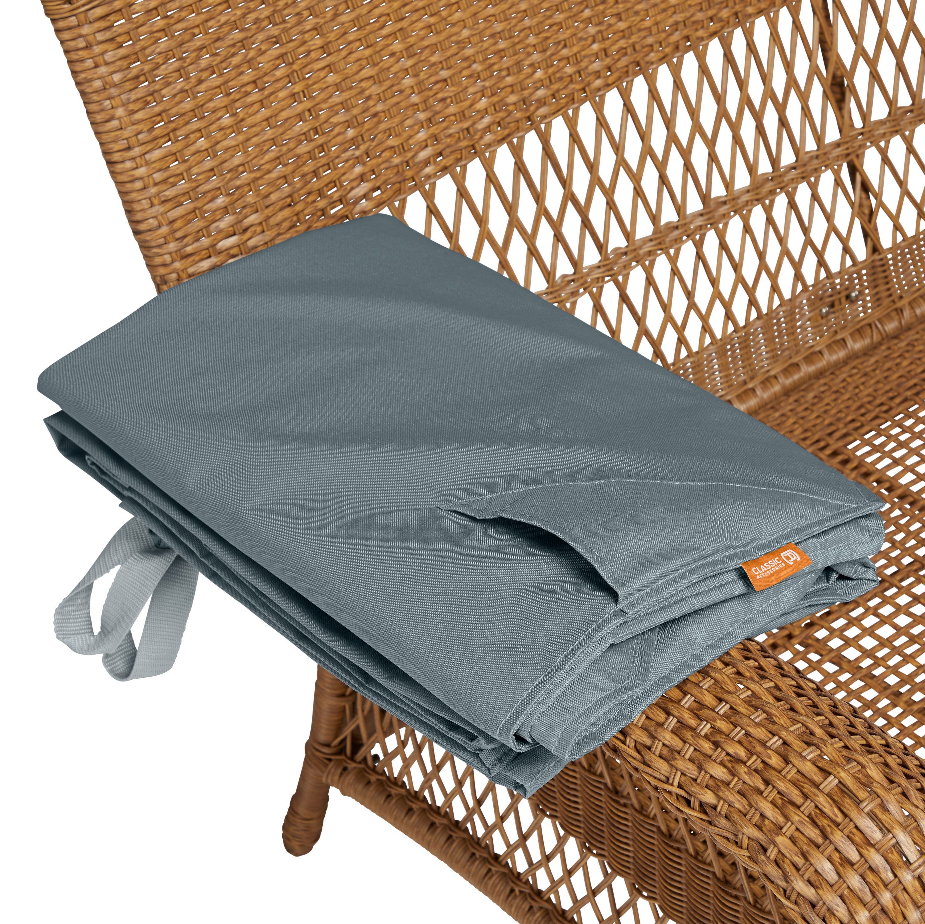 Storigami 58 Inch Easy Fold Loveseat Sofa Cover, Monument Grey