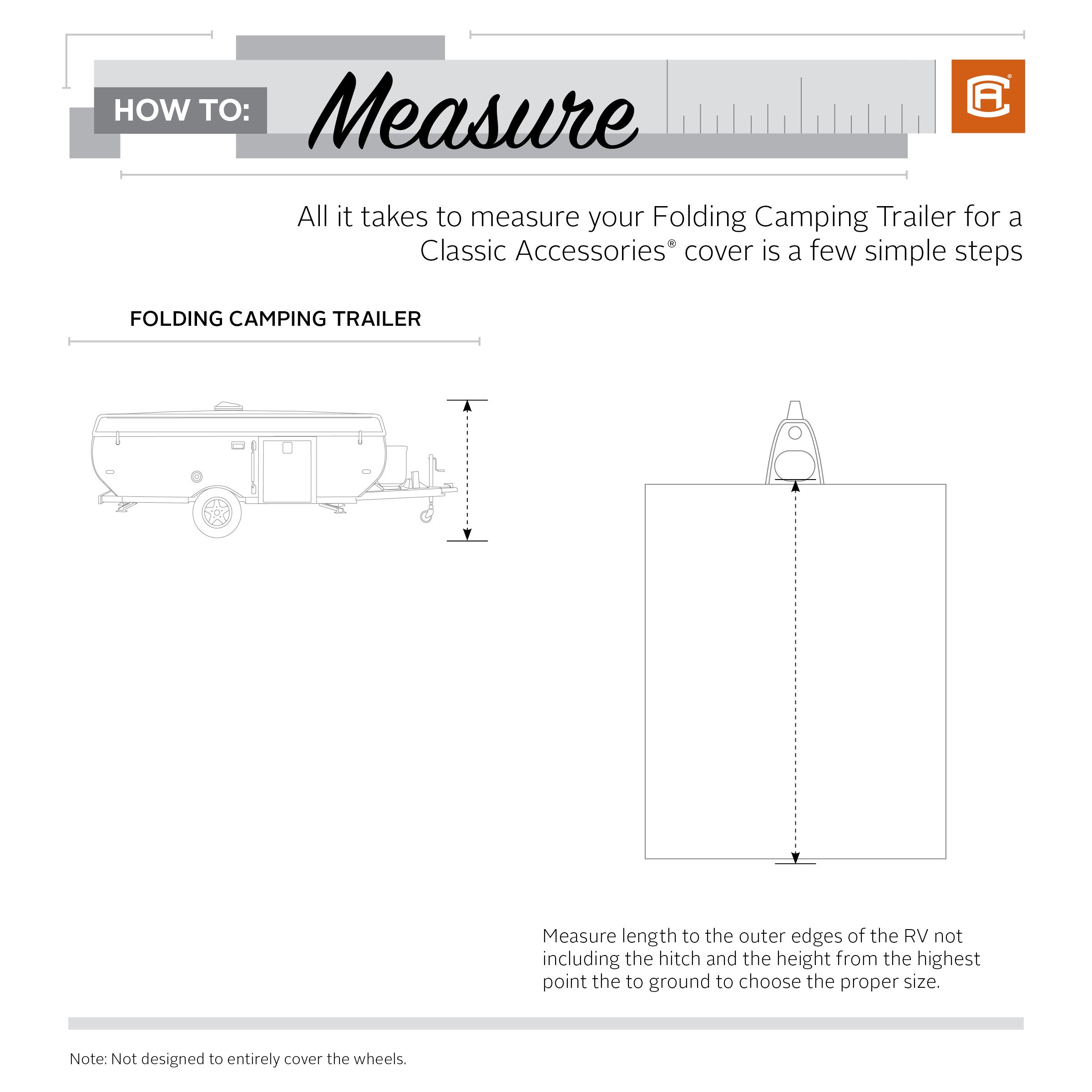SkyShield Folding Trailer Tent Cover, Fits 8' - 10'L x 88"W, Model 1